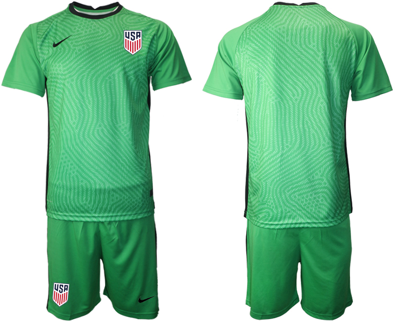 Men 2020-2021 Season National team United States goalkeeper green Soccer Jersey